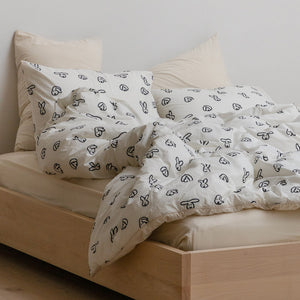 コットン100％の掛け布団カバー WARMGREY TAILのDUVET COVER