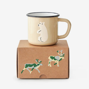 どんな場面でも使える琺瑯製マグカップ WARMGREY TAIL の ENAMEL MUG CUP（エナメル マグカップ）