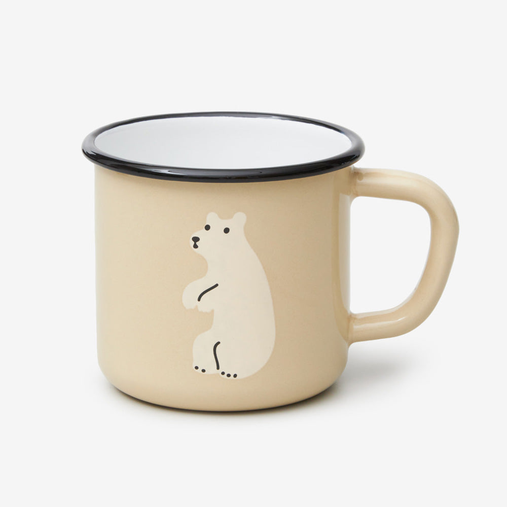 どんな場面でも使える琺瑯製マグカップ WARMGREY TAIL の ENAMEL MUG