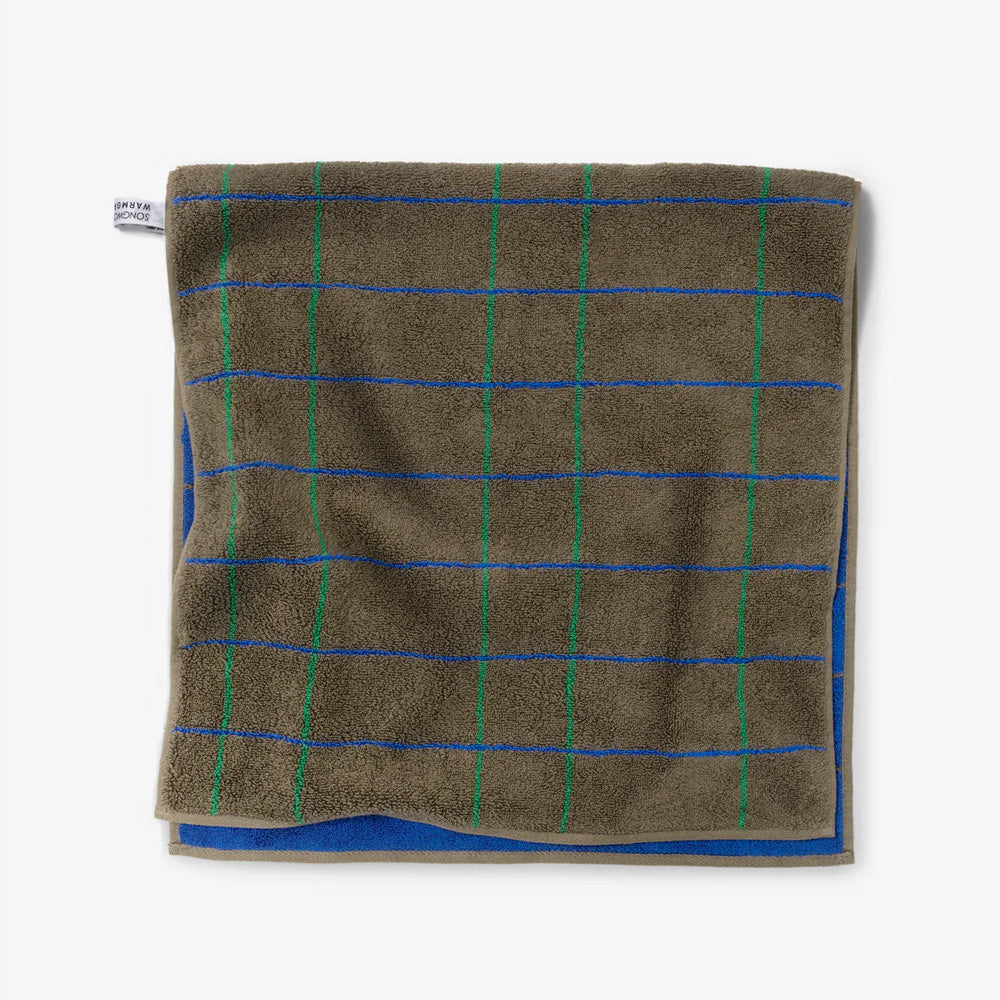 耐久性に優れ毛羽立ちも少ない WARMGREY TAIL の FACE TOWEL（フェイス