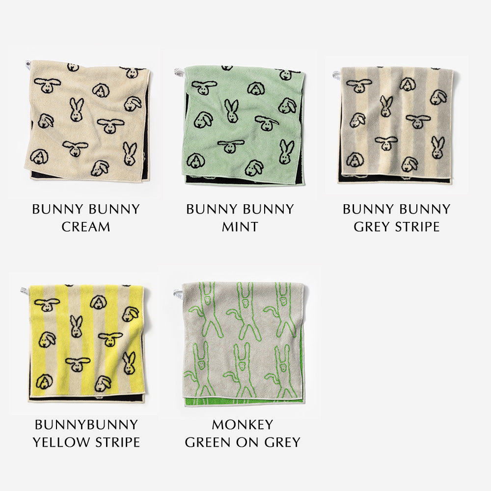 耐久性に優れ毛羽立ちも少ない WARMGREY TAIL の FACE TOWEL（フェイス