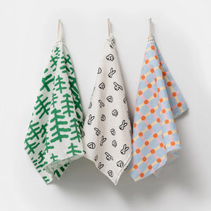 最高品質のリネン・コットン混紡生地を使用した WARMGREY TAIL の KITCHEN CLOTH 2（キッチンクロス）