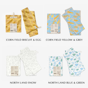 最高品質のリネン・コットン混紡生地を使用した WARMGREY TAIL の KITCHEN CLOTH 2（キッチンクロス）