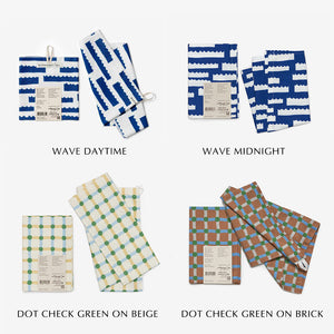 最高品質のリネン・コットン混紡生地を使用した WARMGREY TAIL の KITCHEN CLOTH 2（キッチンクロス）