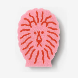 ライオンのイラストがプリントされたスポンジ WARMGREY TAIL の LION DISH SPONGE
