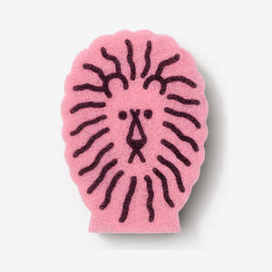 ライオンのイラストがプリントされたスポンジ WARMGREY TAIL の LION DISH SPONGE
