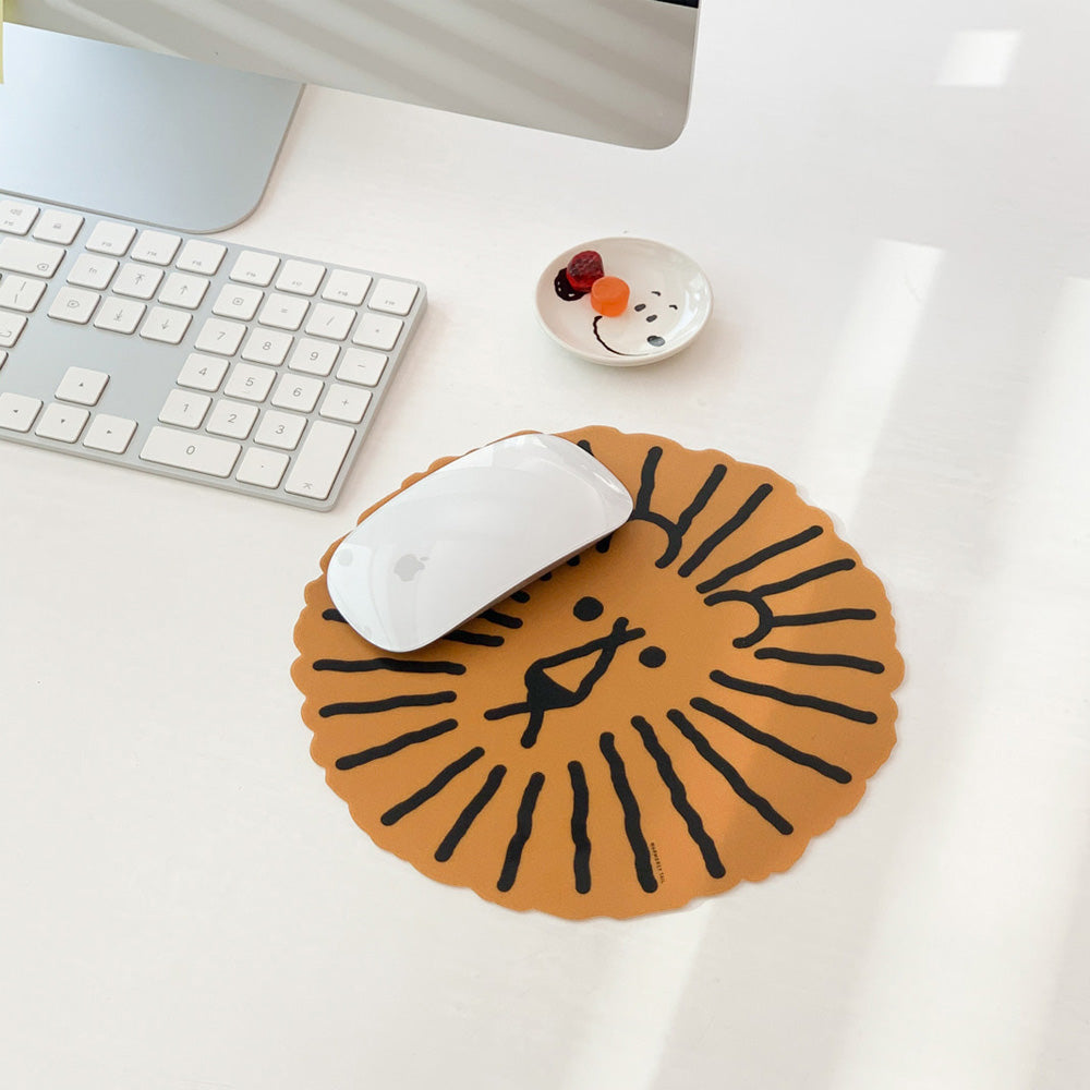 ライオンイラストのマウスパッド WARMGREY TAIL の LION MOUSE PAD