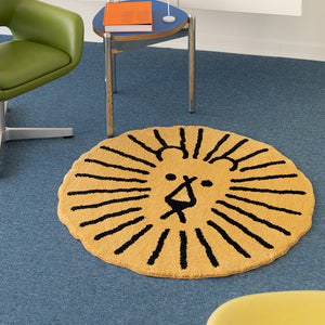 耐久性に優れ、お部屋に美しい雰囲気を添える WARMGREY TAIL の LION RUG（ライオンラグ）