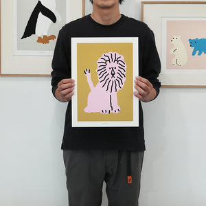 シルクスクリーンのように鮮やかな WARMGREY TAIL の ポスター