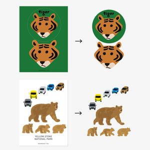 イラストに沿って型抜かれているホワイトコーティングステッカー WARMGREY TAIL の STICKER（ステッカー）