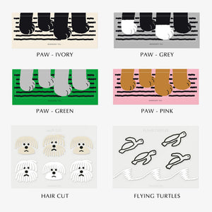 イラストに沿って型抜かれているホワイトコーティングステッカー WARMGREY TAIL の STICKER（ステッカー）