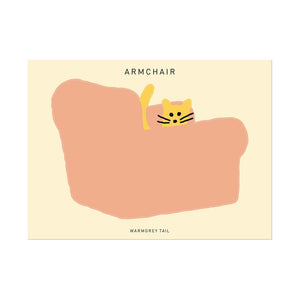 イラストに沿って型抜かれているホワイトコーティングステッカー WARMGREY TAIL の STICKER（ステッカー）