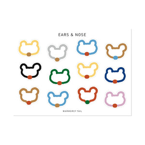 イラストに沿って型抜かれているホワイトコーティングステッカー WARMGREY TAIL の STICKER（ステッカー）