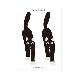 イラストに沿って型抜かれているホワイトコーティングステッカー WARMGREY TAIL の STICKER（ステッカー）