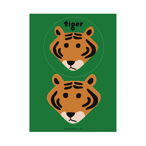 イラストに沿って型抜かれているホワイトコーティングステッカー WARMGREY TAIL の STICKER（ステッカー）