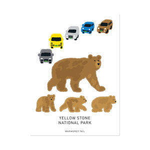 イラストに沿って型抜かれているホワイトコーティングステッカー WARMGREY TAIL の STICKER（ステッカー）