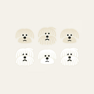 イラストに沿って型抜かれているホワイトコーティングステッカー WARMGREY TAIL の STICKER（ステッカー）