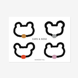 イラストに沿って型抜かれているホワイトコーティングステッカー WARMGREY TAIL の STICKER（ステッカー）