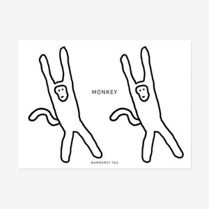 イラストに沿って型抜かれているホワイトコーティングステッカー WARMGREY TAIL の STICKER（ステッカー）