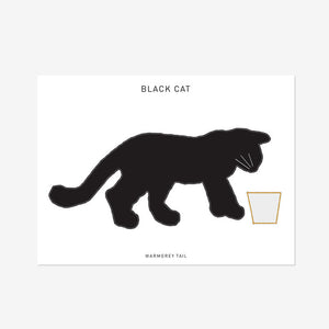 イラストに沿って型抜かれているホワイトコーティングステッカー WARMGREY TAIL の STICKER（ステッカー）