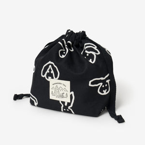 たっぷり収納 簡単に開け閉めできるポーチ WARMGREY TAIL の STRING POUCH