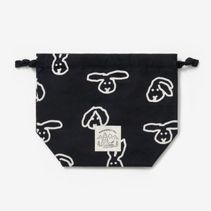 たっぷり収納 簡単に開け閉めできるポーチ WARMGREY TAIL の STRING POUCH