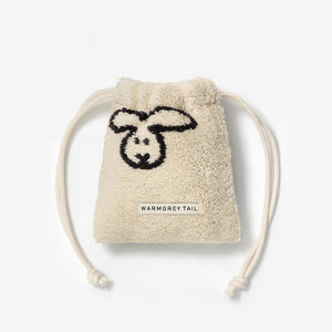 1つ1つデザインが異なるミニサイズの紐付きポーチ WARMGREY TAIL の TERRY POUCH（テリーポーチ）
