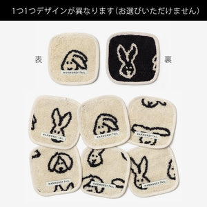 1つ1つデザインが異なる WARMGREY TAIL の TOWEL COASTER（タオルコースター）