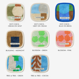 【一部予約商品】1つ1つデザインが異なる WARMGREY TAIL の TOWEL COASTER（タオルコースター）