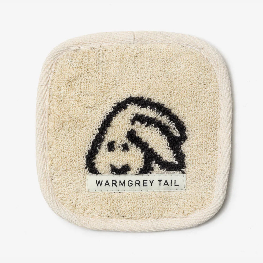 1つ1つデザインが異なる WARMGREY TAIL の TOWEL COASTER（タオルコースター）