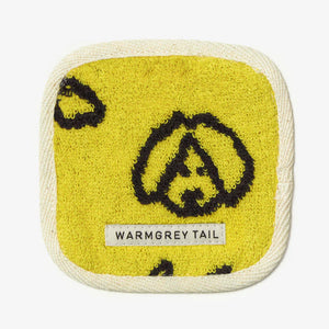 1つ1つデザインが異なる WARMGREY TAIL の TOWEL COASTER（タオルコースター）
