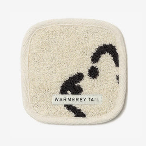 1つ1つデザインが異なる WARMGREY TAIL の TOWEL COASTER（タオルコースター）