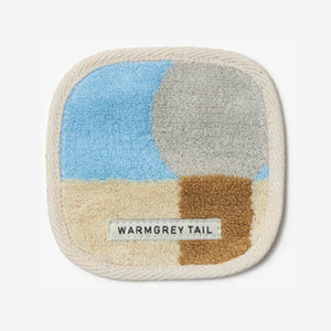 1つ1つデザインが異なる WARMGREY TAIL の TOWEL COASTER（タオルコースター）