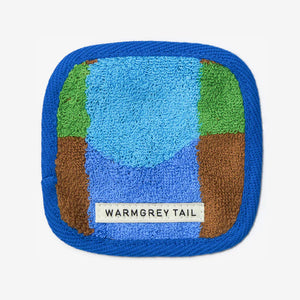 1つ1つデザインが異なる WARMGREY TAIL の TOWEL COASTER（タオルコースター）
