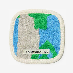 1つ1つデザインが異なる WARMGREY TAIL の TOWEL COASTER（タオルコースター）
