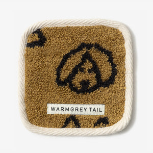 【一部予約商品】1つ1つデザインが異なる WARMGREY TAIL の TOWEL COASTER（タオルコースター）