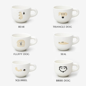 イラストと相性が良いフォルムのマグカップ WARMGREY TAIL の TUBE MILK CUP（チューブ ミルクカップ）