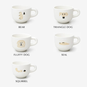 イラストと相性が良いフォルムのマグカップ WARMGREY TAIL の TUBE MILK CUP（チューブ ミルクカップ）