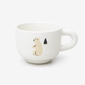 イラストと相性が良いフォルムのマグカップ WARMGREY TAIL の TUBE MILK CUP（チューブ ミルクカップ）