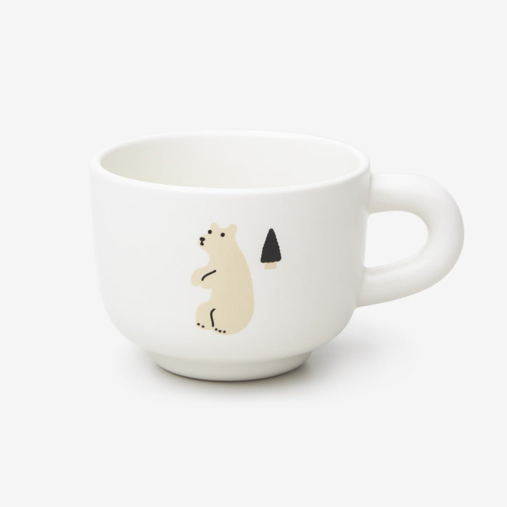 イラストと相性が良いフォルムのマグカップ WARMGREY TAIL の TUBE MILK CUP（チューブ ミルクカップ）