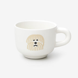 イラストと相性が良いフォルムのマグカップ WARMGREY TAIL の TUBE MILK CUP（チューブ ミルクカップ）