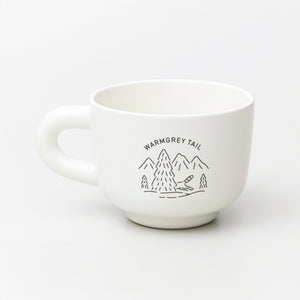 イラストと相性が良いフォルムのマグカップ WARMGREY TAIL の TUBE MILK CUP（チューブ ミルクカップ）