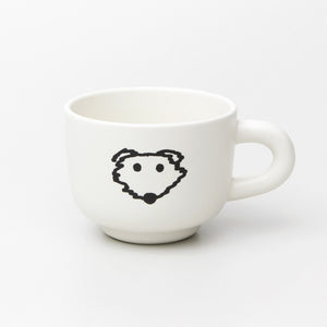 イラストと相性が良いフォルムのマグカップ WARMGREY TAIL の TUBE MILK CUP（チューブ ミルクカップ）