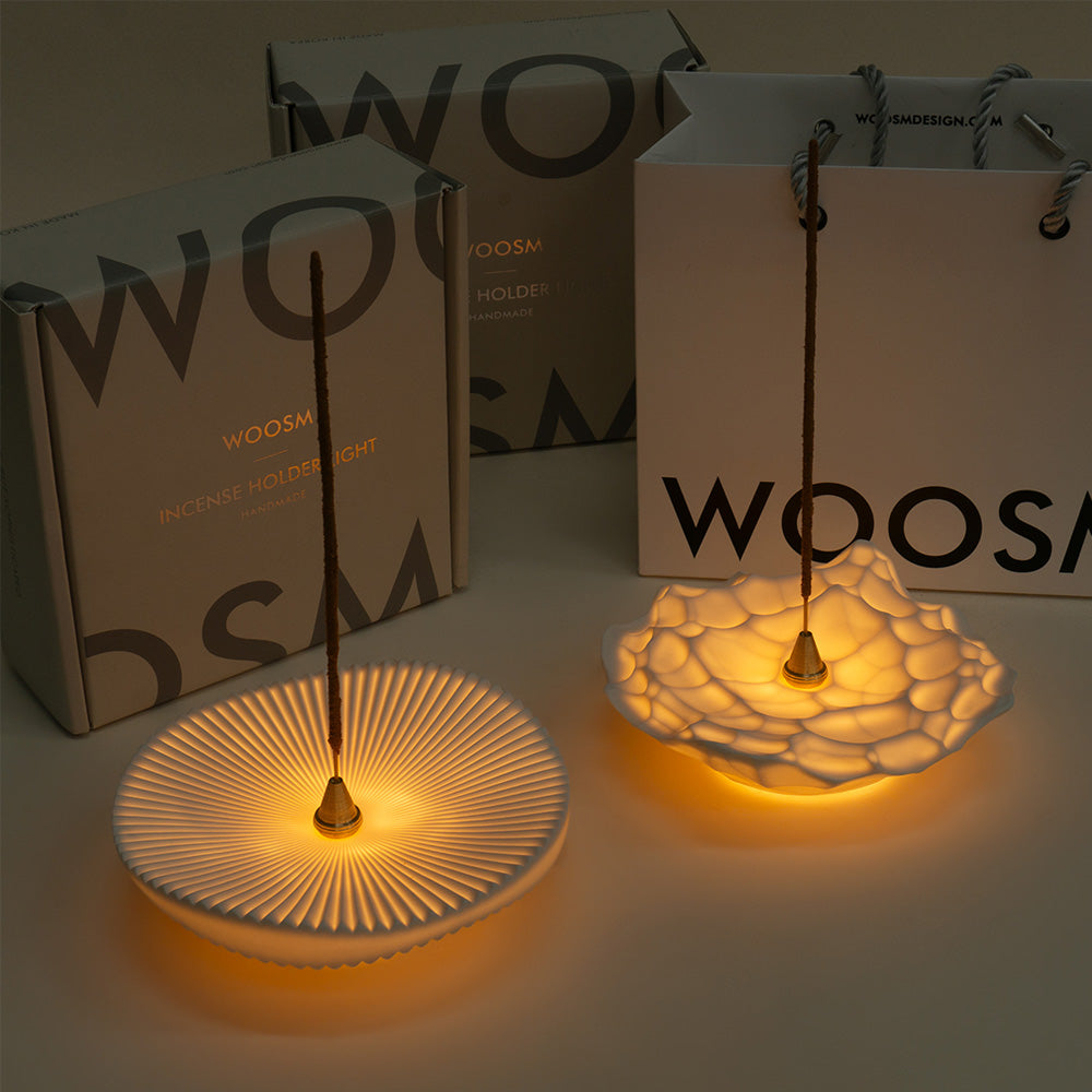 お香と光で空間を満たすインセンスホルダー WOOSM Incense Holder