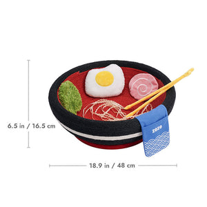 ラーメンモチーフの遊び心満載のペットベッド YUMMY YUMMY Ramen Noodle Bowl of Scratches