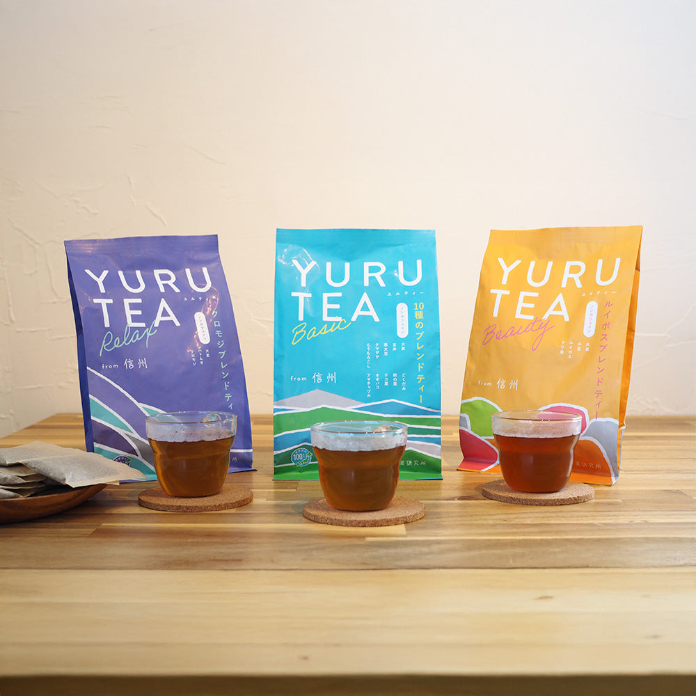 ノンカフェイン、なのに深い。心と体にやさしいブレンドティー YURUTEA（ユルティー）