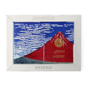 パスポートを入れると北斎の赤富士が完成するパスポートホルダー Akafuji（アカフジ）