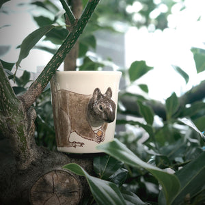 動物の手や顔がにゅっとはみ出した3Dマグカップ Animal Mug（アニマルマグ）