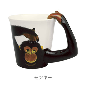 動物の手や顔がにゅっとはみ出した3Dマグカップ Animal Mug（アニマルマグ）