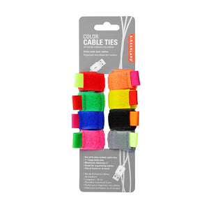 カラフルな色が目を引くマジックテープ式の Color Cable Ties（カラーケーブルタイ）